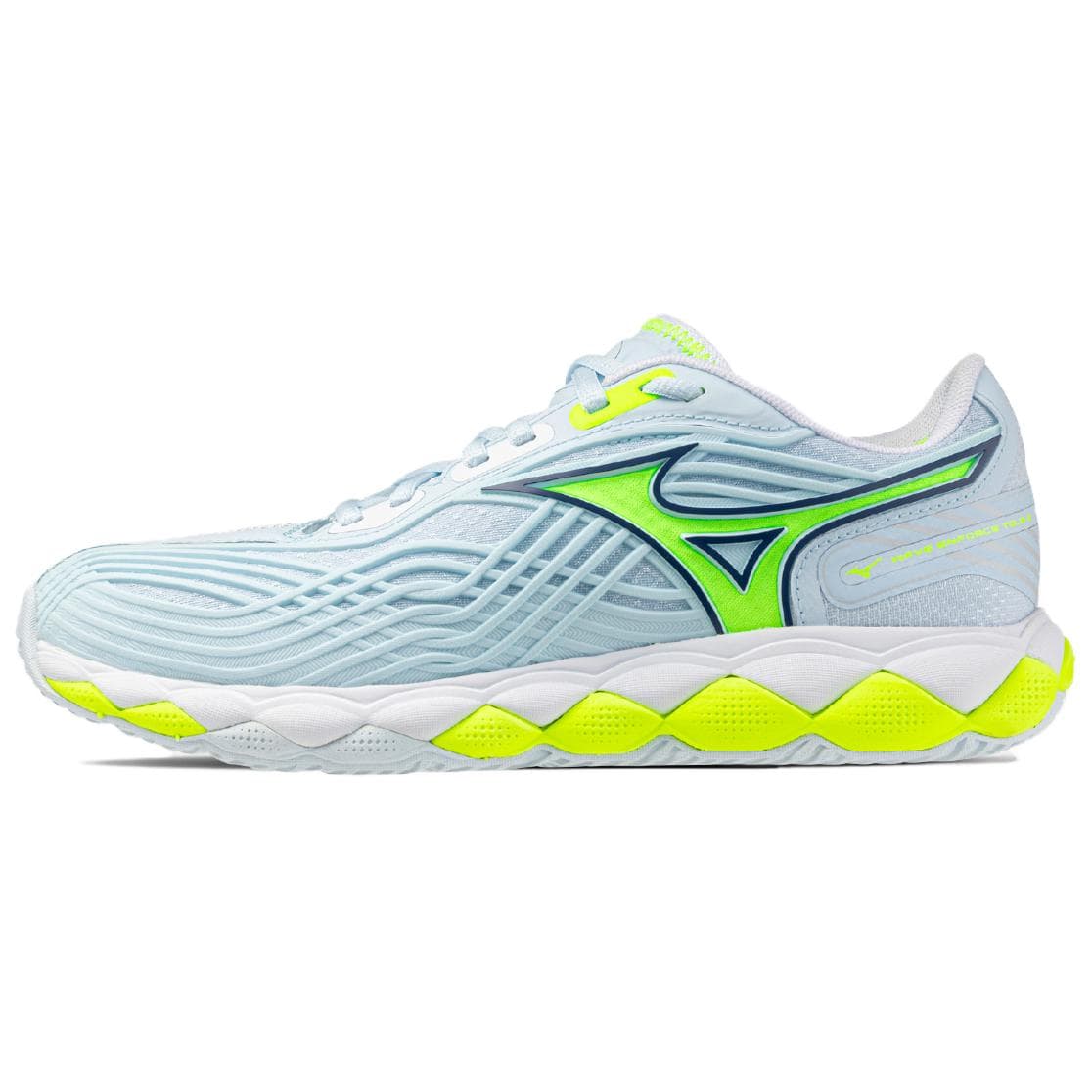 Кроссовки для тенниса Mizuno WAVE ENFORCE TOUR 2 Megalodon Амортизация Износостойкие Низкие Теннисные Кроссовки Женские Аква-Синий Желтый - изображение 1