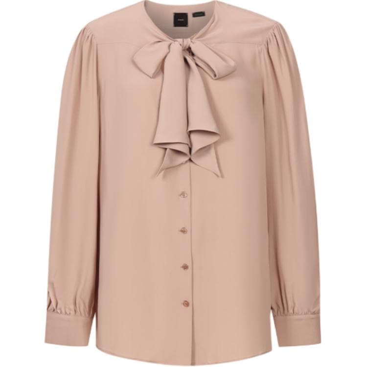 Блузка PINKO SS24 Рубашка Женская Песочно-Бежевая - изображение 1