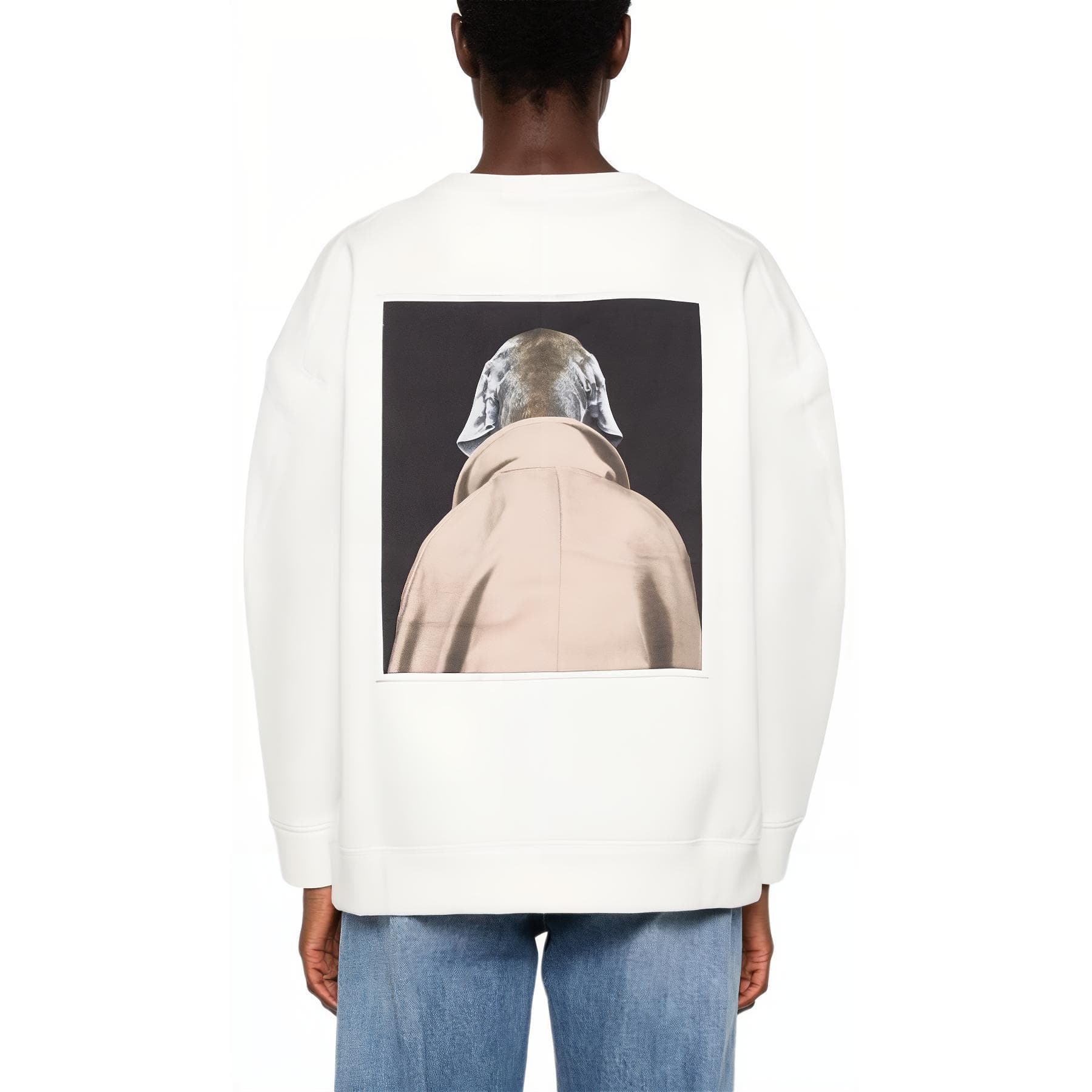 Худи MaxMara x William Wegman Bacco Худи-ханьфу Платье Женское Светло-бежевый - изображение 3