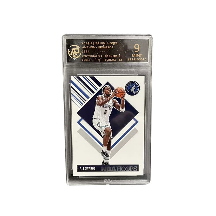 PANINI Hoops Anthony Edwards Волчий Король Квадрат Teca Сертифицированные карточки 1 шт - изображение 3