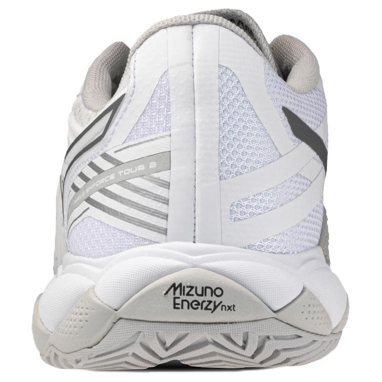 Кроссовки для тенниса Mizuno WAVE ENFORCE TOUR 2 Амортизация Износостойкие Низкие Теннисные Кроссовки для Женщин Белый Серебристо-Серый - изображение 5
