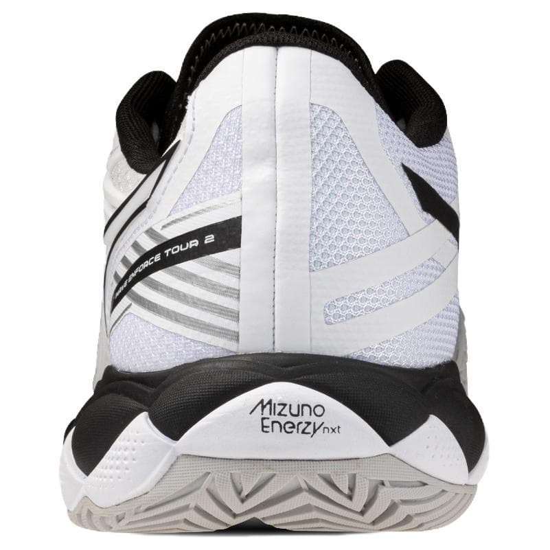 Кроссовки для тенниса Mizuno WAVE ENFORCE TOUR 2 Megalodon Амортизация Износостойкие Низкие Кроссовки для Тениса Унисекс Белый Черный - изображение 4