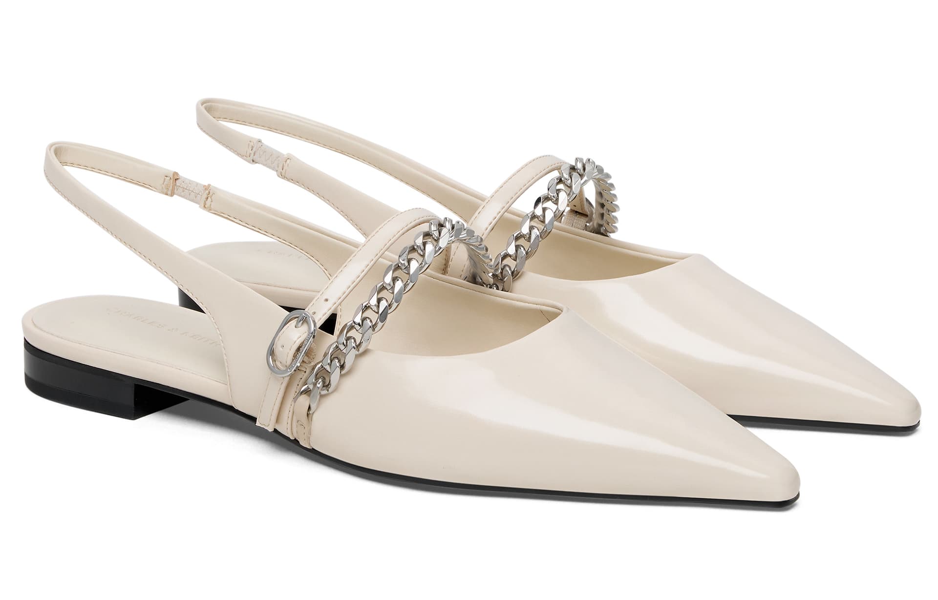CHARLES&KEITH Весенние сандалии Мэри Джейн с цепочкой и плоской подошвой 2 см - изображение 2