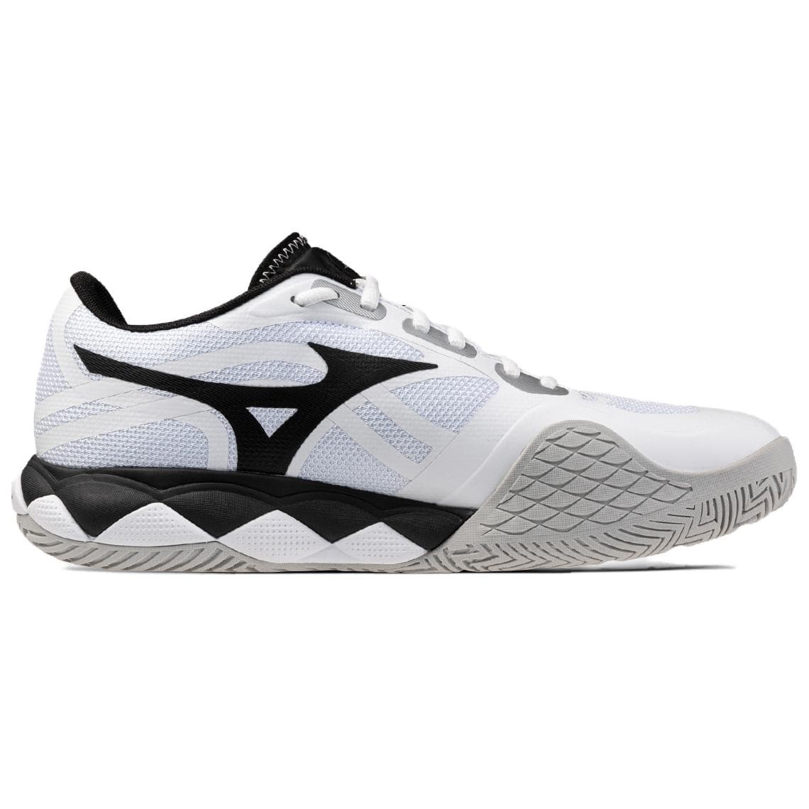 Кроссовки для тенниса Mizuno WAVE ENFORCE TOUR 2 Megalodon Амортизация Износостойкие Низкие Кроссовки для Тениса Унисекс Белый Черный - изображение 2