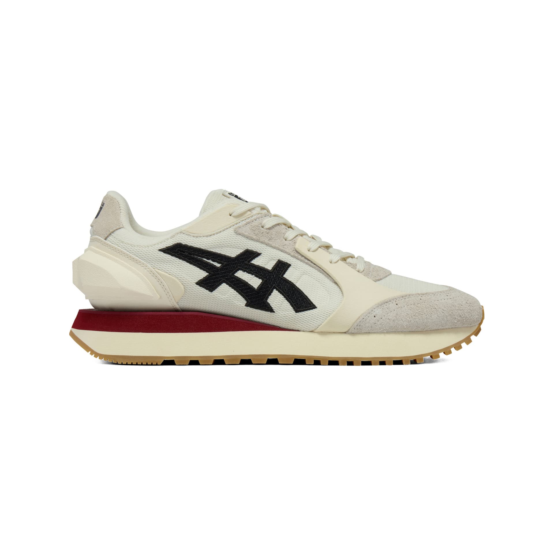 Кроссовки Onitsuka Tiger Moage Co Текстиль Спилок коровьей кожи Повседневная обувь Унисекс Бежевый черный - изображение 2
