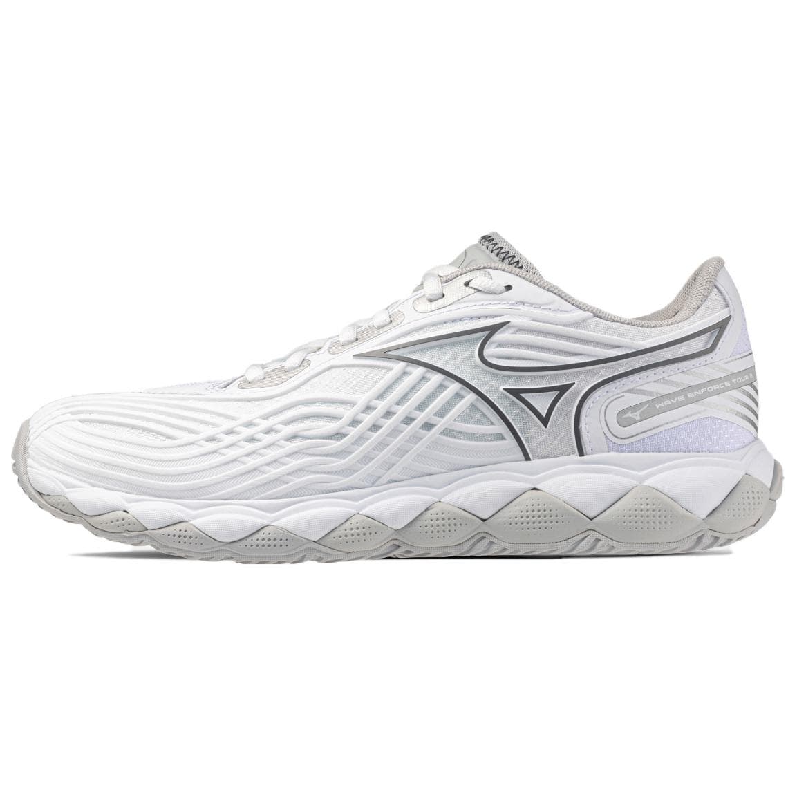 Кроссовки для тенниса Mizuno WAVE ENFORCE TOUR 2 Амортизация Износостойкие Низкие Теннисные Кроссовки для Женщин Белый Серебристо-Серый - изображение 1