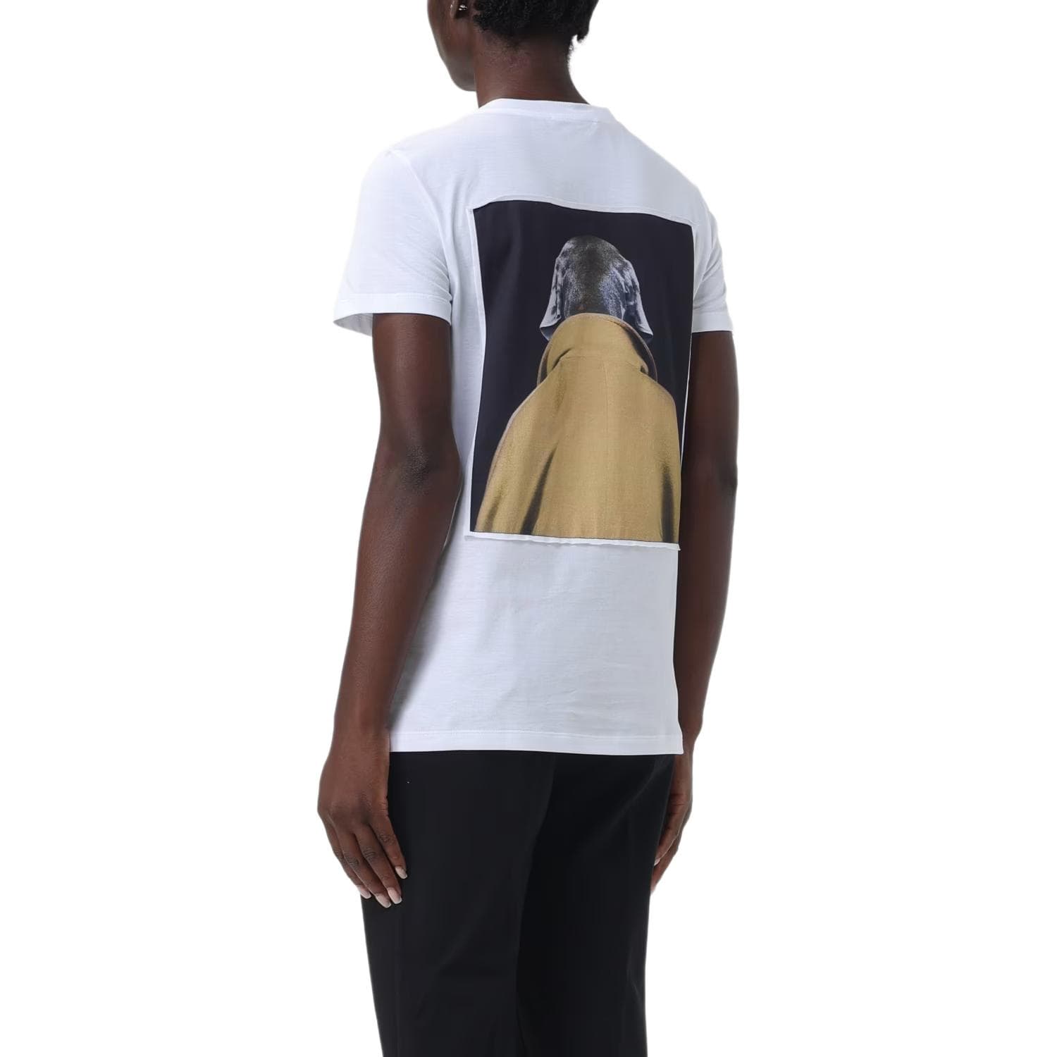 Футболка MaxMara Animal Print Crew Neck T-Shirt White - изображение 5