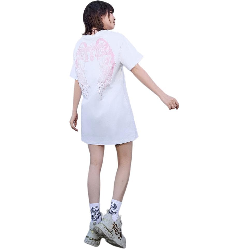 Платье BOY LONDON Короткое платье с короткими рукавами белое для женщин - изображение 4