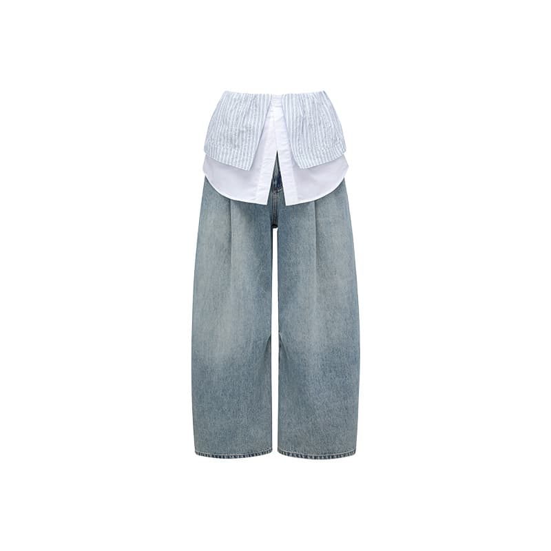 Штаны Feng Chen Wang Blue Unisex Jeans Фэн Чэнь Ванг Синий Унисекс Джинсы - изображение 1