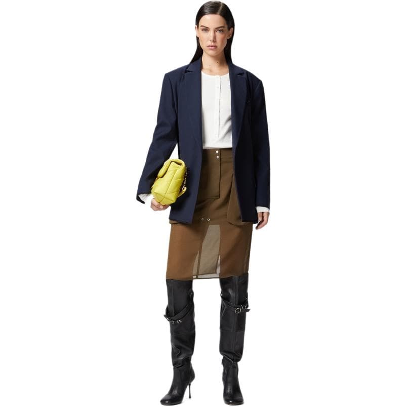 Юбка PINKO FW24 Повседневный Длинный Юбка Женские Землисто-коричневый - изображение 1
