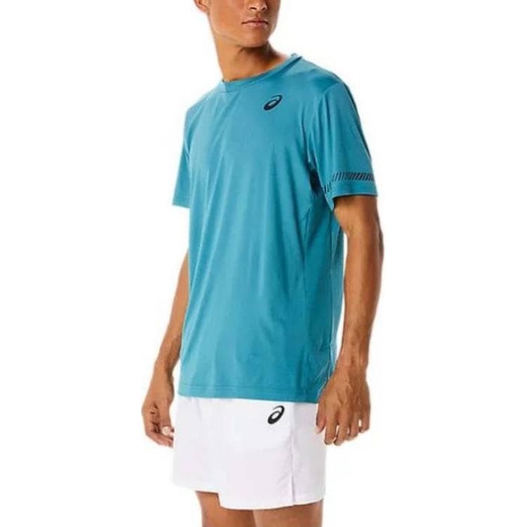 Футболка Asics Синий Мужской T-Рубашки - изображение 2