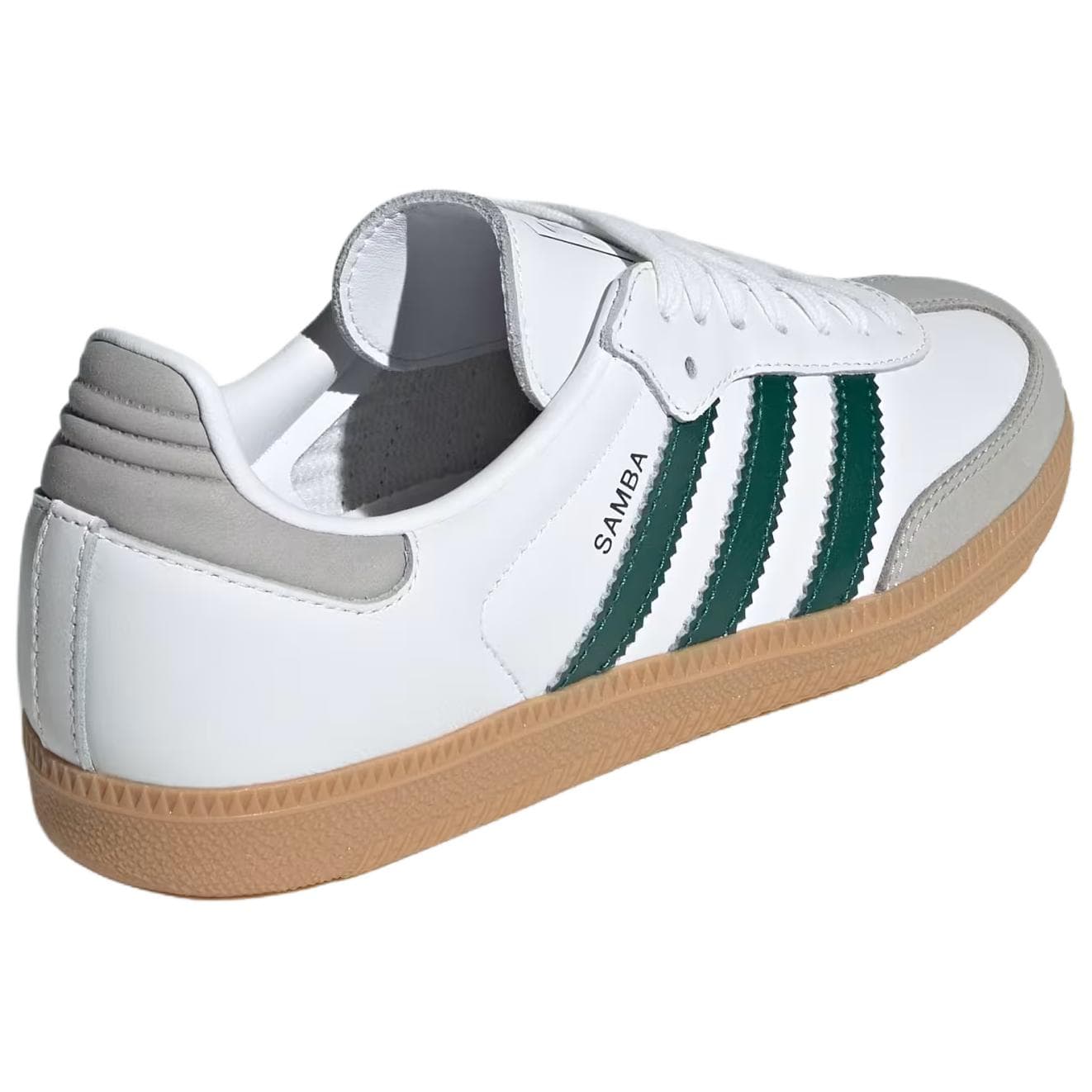 Кроссовки Adidas Originals Samba OG Устойчивые к истиранию низкие кроссовки для скейтбординга Женские Белые Зеленые - изображение 5