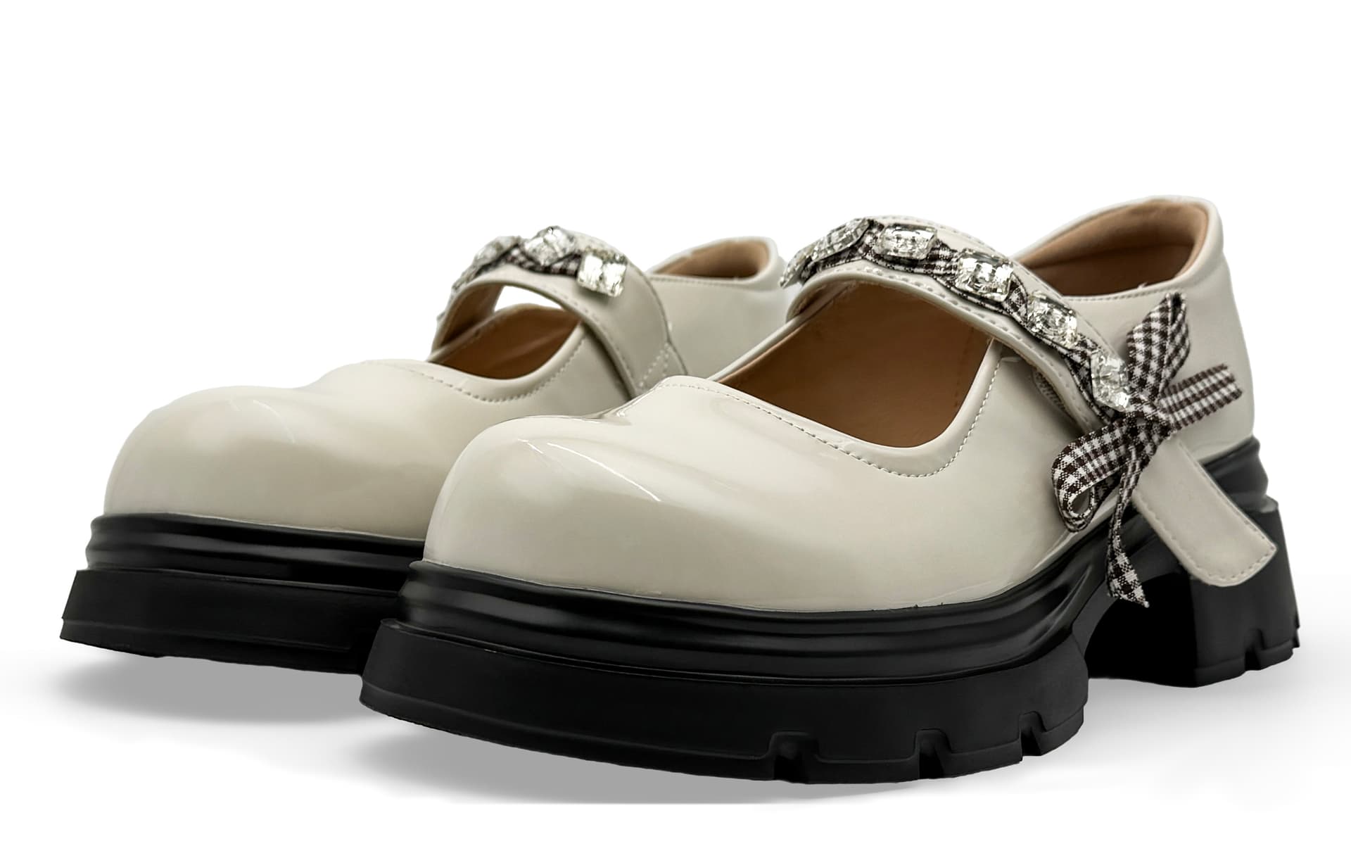 DAPHNE Mary Jane Shoes Beige Women's - изображение 3