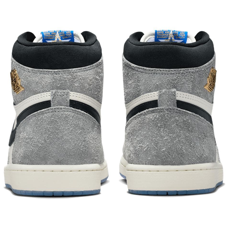 Ретро баскетбольные кроссовки Jordan Air Jordan 1 Амортизация Высокие Ретро-баскетбольные кроссовки Мужские Серый Белый - изображение 5