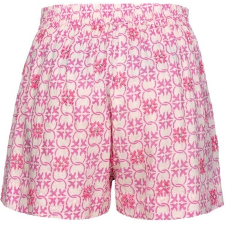 Шорты PINKO SS24 Muslin Shorts With Monogram And Embroidery - изображение 3