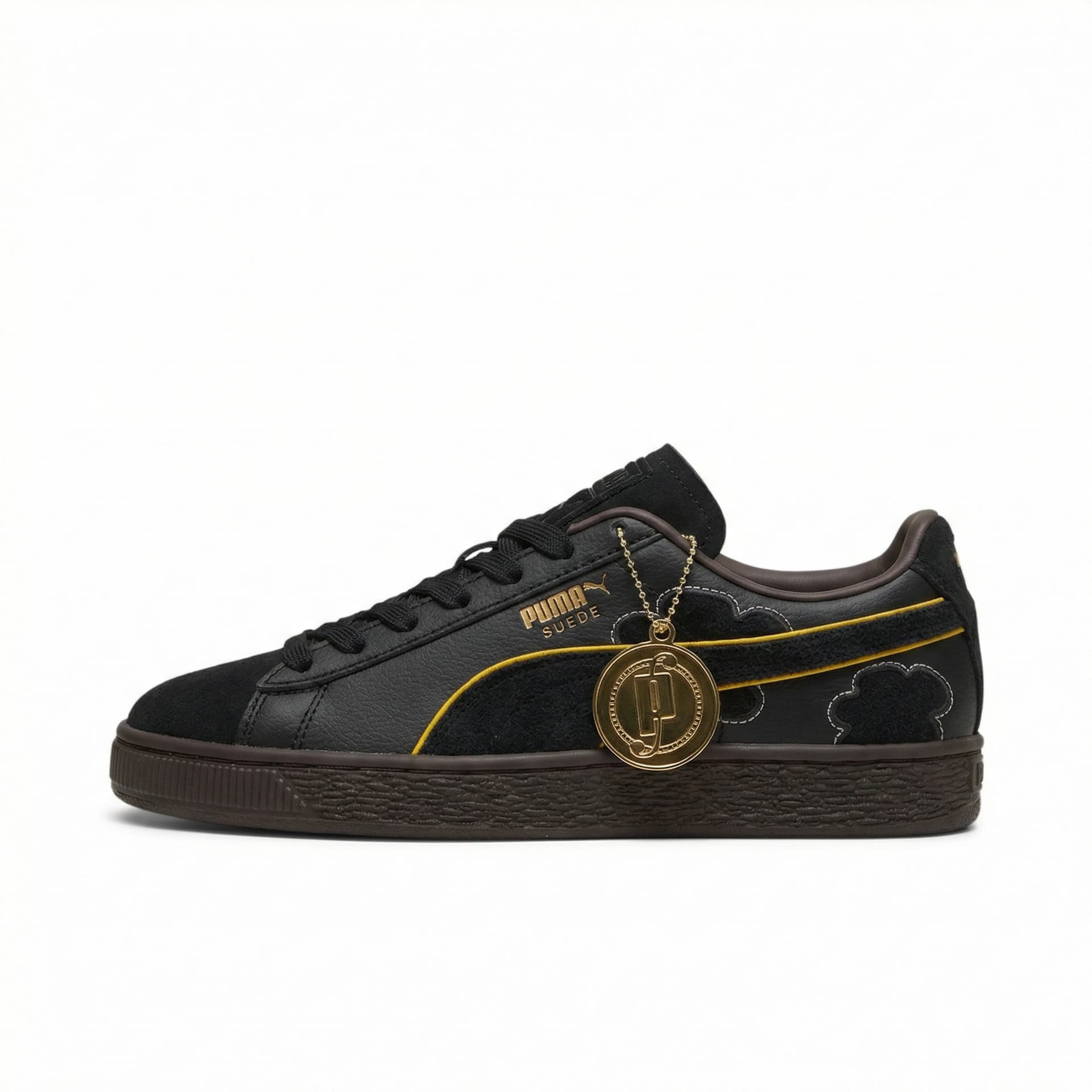 Кроссовки PUMA x ONE PIECE Suede Black Gold - изображение 1
