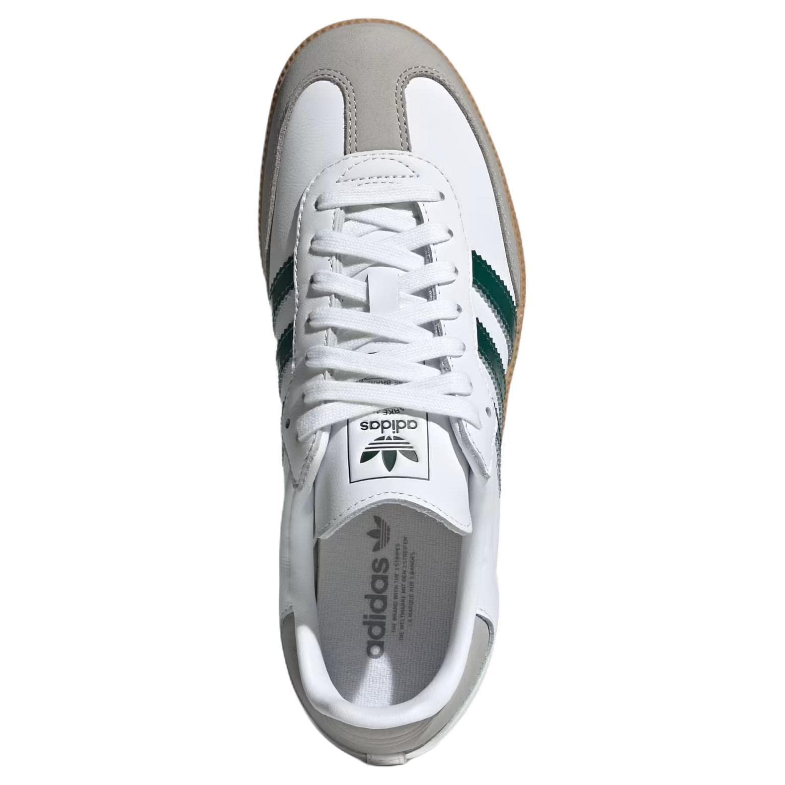 Кроссовки Adidas Originals Samba OG Устойчивые к истиранию низкие кроссовки для скейтбординга Женские Белые Зеленые - изображение 4