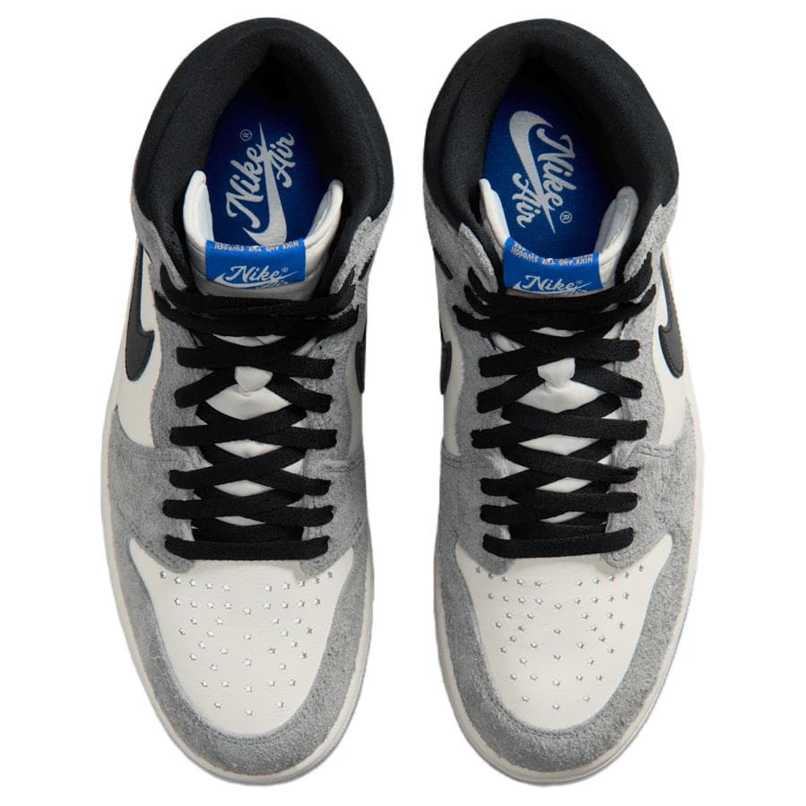 Ретро баскетбольные кроссовки Jordan Air Jordan 1 Амортизация Высокие Ретро-баскетбольные кроссовки Мужские Серый Белый - изображение 4