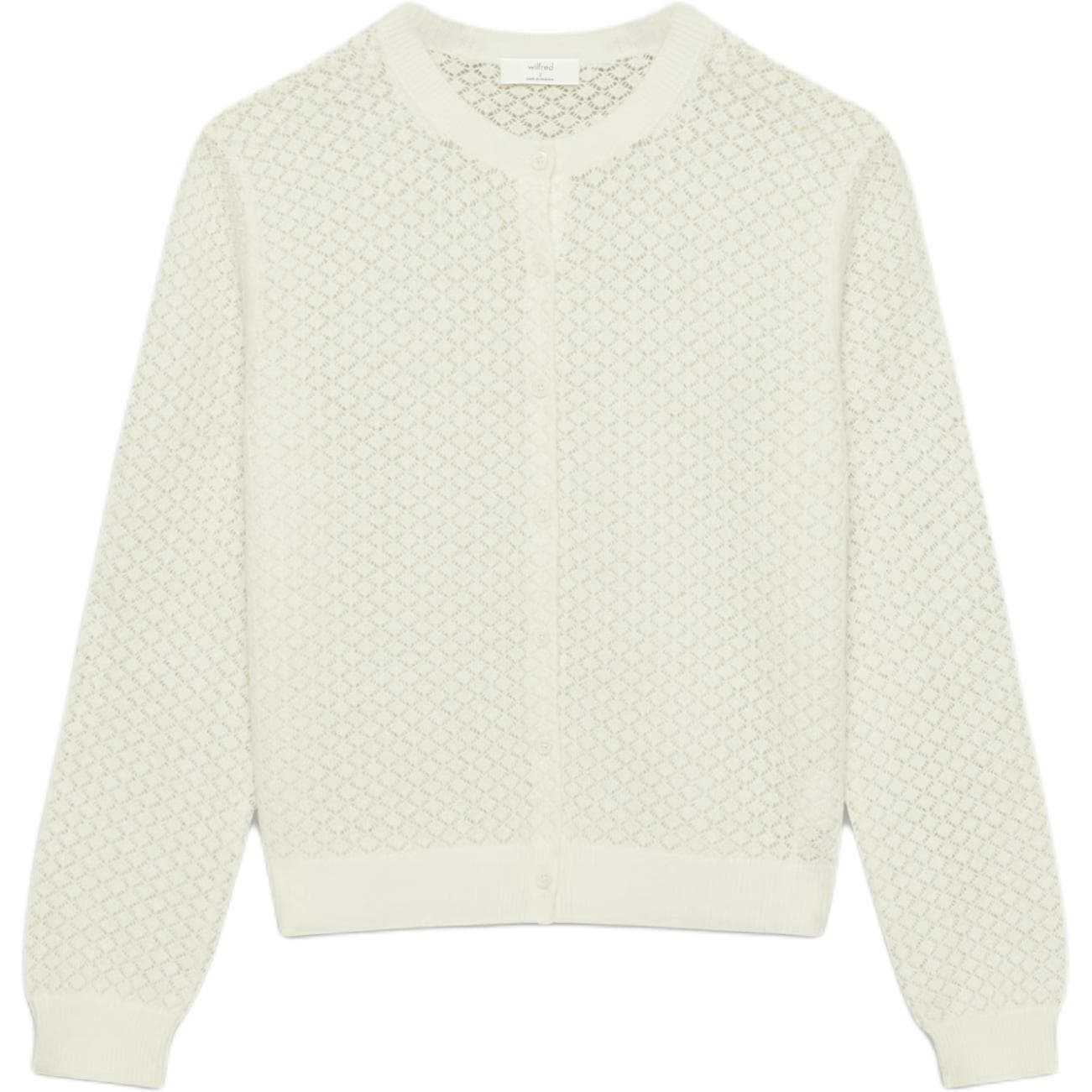 ARITZIA SS26 WILFRED Comma Шерсть Плюш с узором в форме кольца Кардиган Плюш с узором в форме кольца Свитер Женский - изображение 1