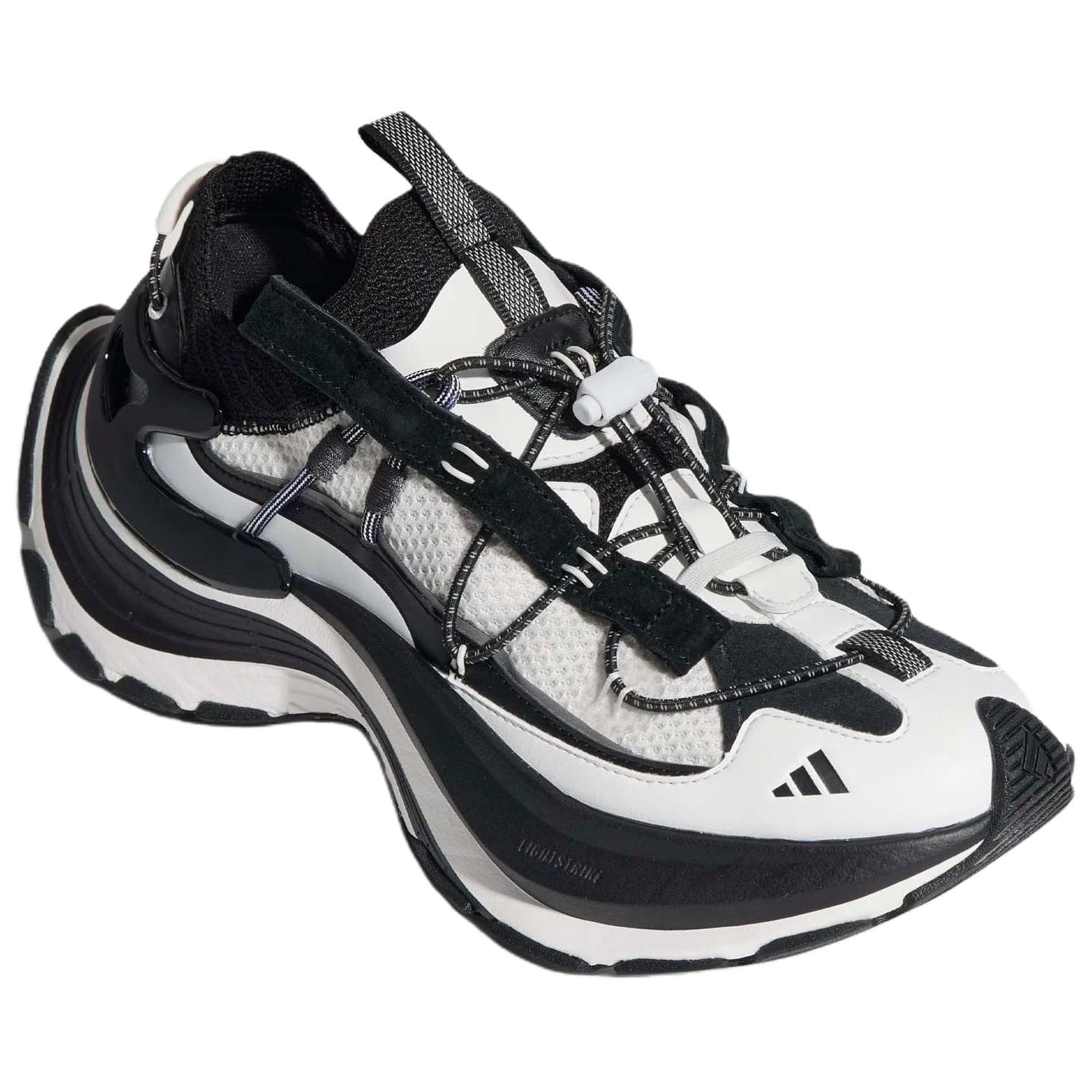 Кроссовки Adidas FOS XLG Амортизация визуально увеличивает рост Low Топ Походная обувь Унисекс Черный белый - изображение 3