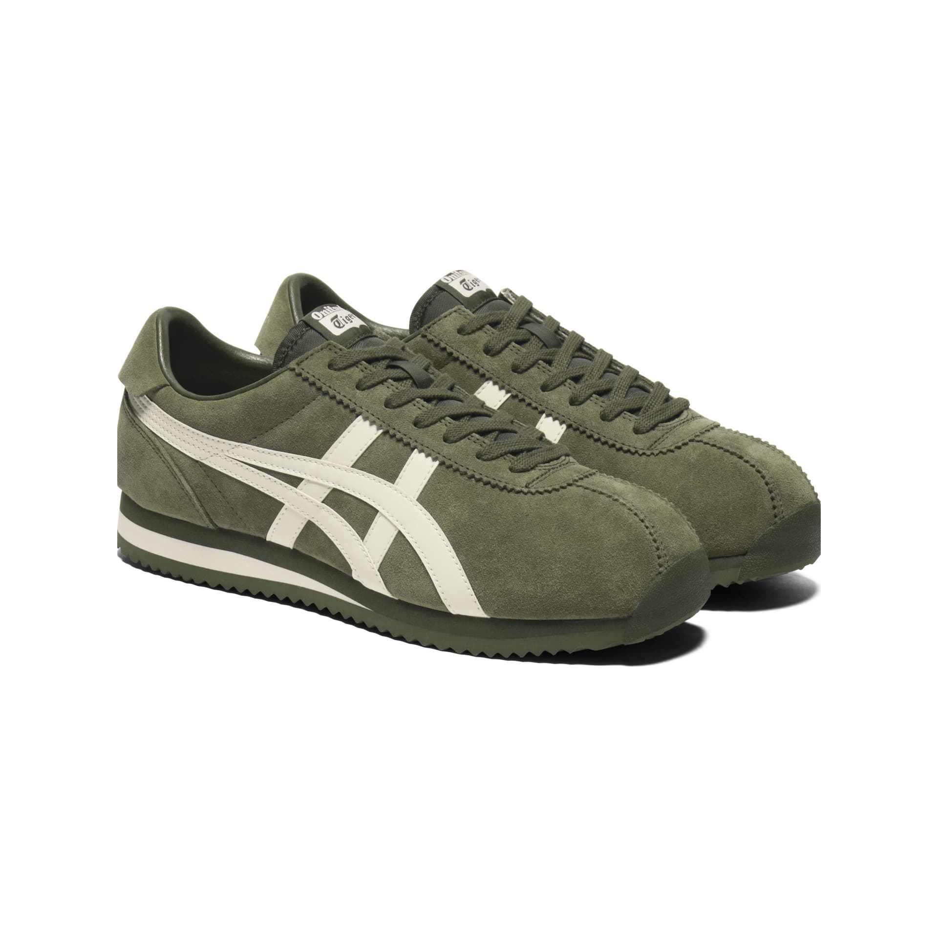Кроссовки Onitsuka Tiger CORSAIR Спилок коровья Low Топ Повседневная обувь Унисекс Зелёный - изображение 3