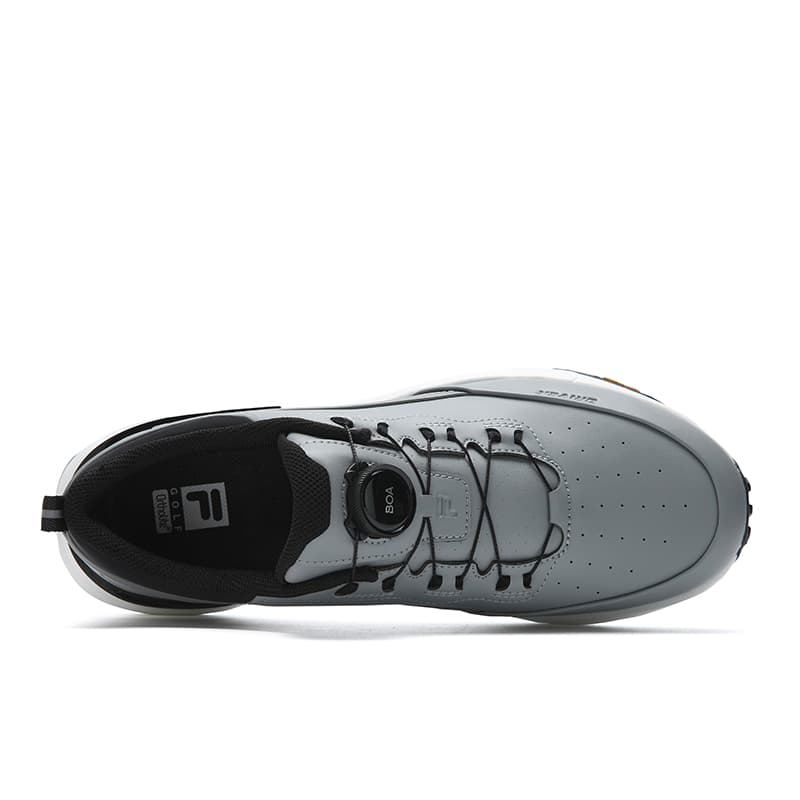 Кроссовки для гольфа FILA GF DRIVEX Golf Shoes Низкий топ Ультраматовый серый Galloping Horse Черный мужской - изображение 4
