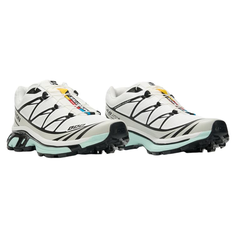 Кроссовки для бега SALOMON XT 6 Ткань Дышащие Беговые Кроссовки Унисекс Husky Белый Серый Ледяной Синий - изображение 2