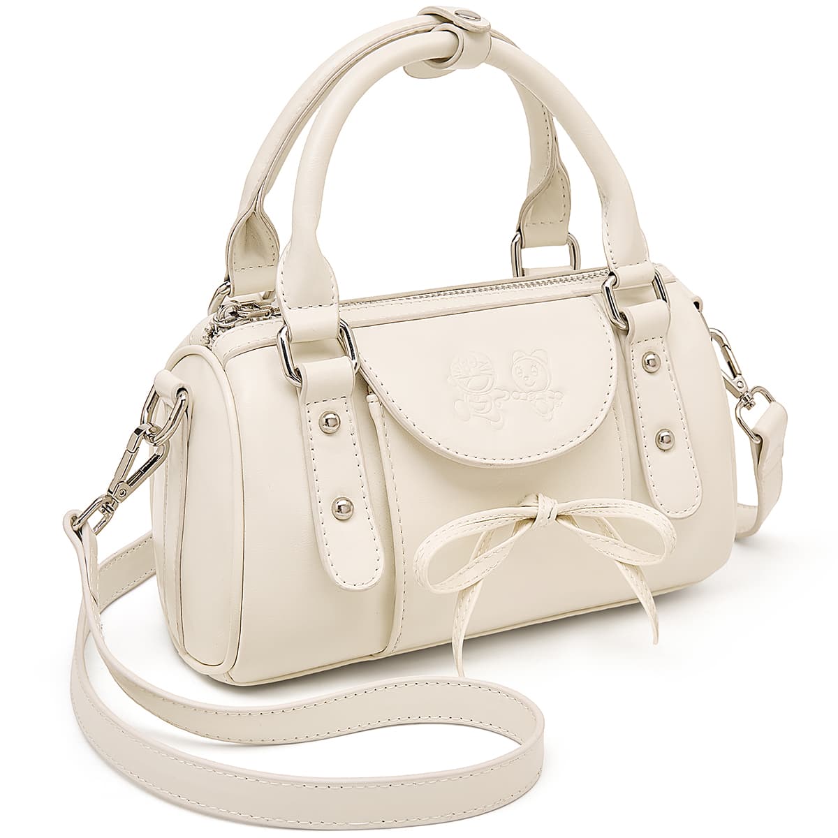 Сумка DoraemonA Artificial Leather One Shoulder Bag Женская Кофейно-Коричневая Белая - изображение 10