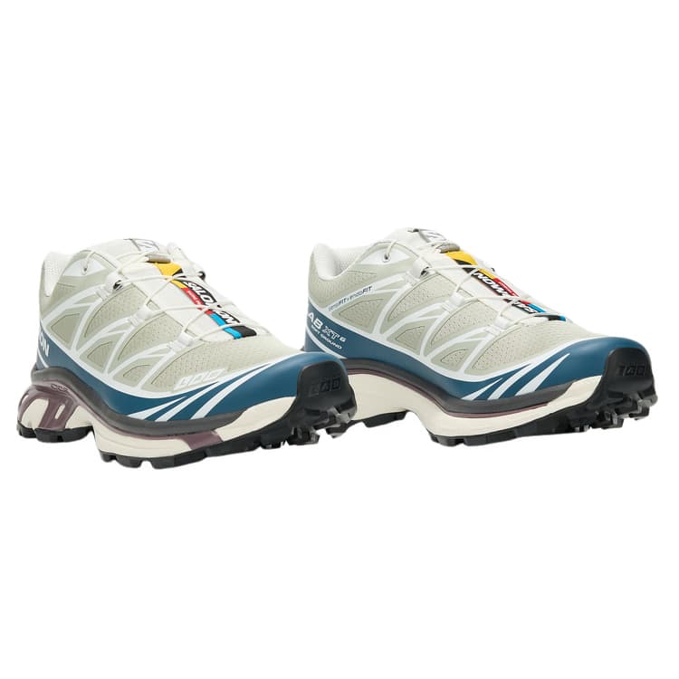 Кроссовки для бега SALOMON XT 6 Дышащие Беговые Кроссовки Унисекс Минеральный Серый Олень Синий Белый - изображение 2