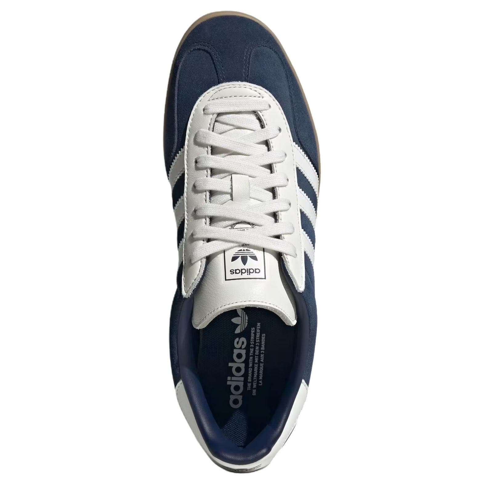 Кроссовки Adidas Originals Gazelle Кожа Кеды немецкой армии (GAT) Унисекс Индиго Белый - изображение 5