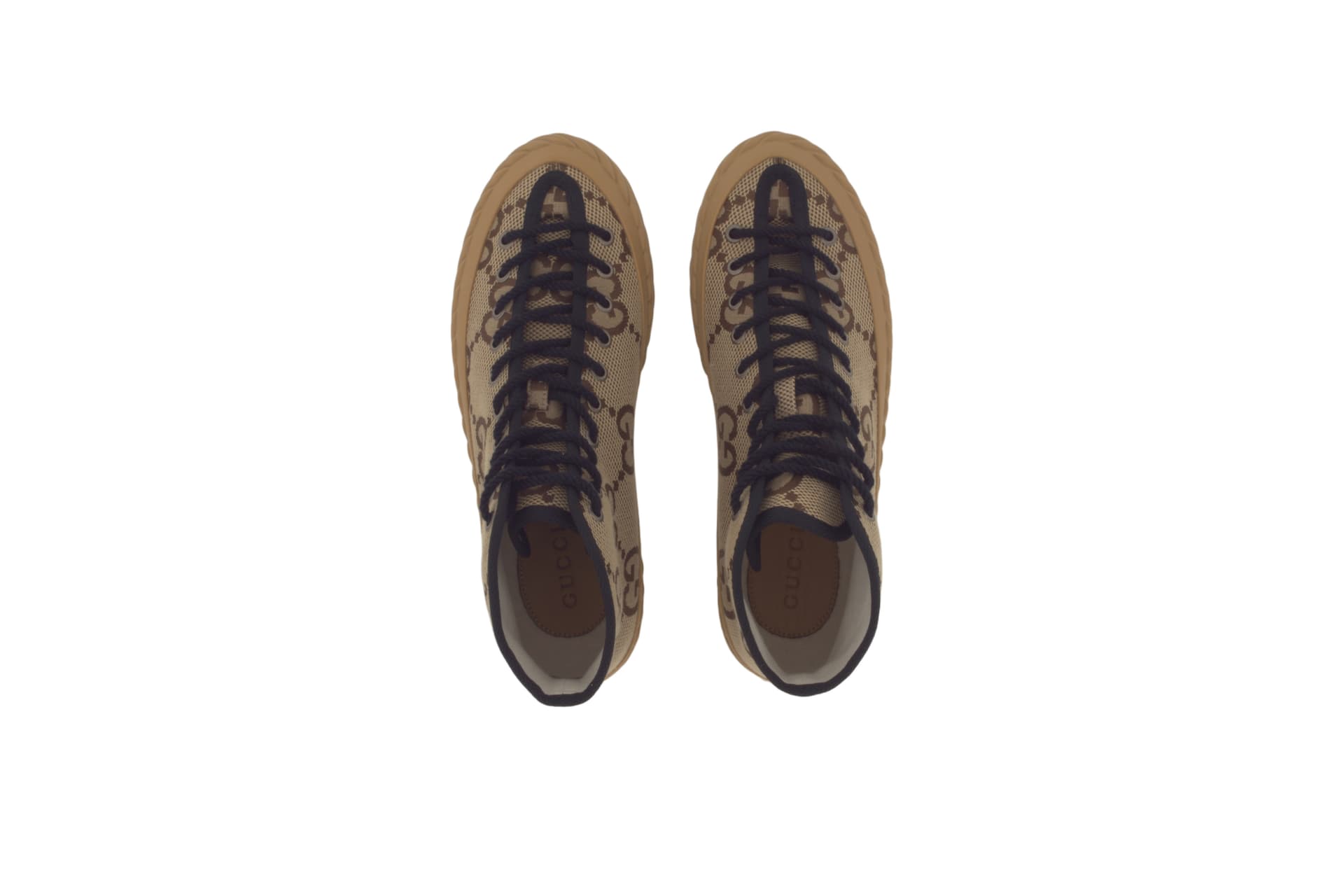 Кеды Gucci High-Top Sneakers Camel - изображение 4