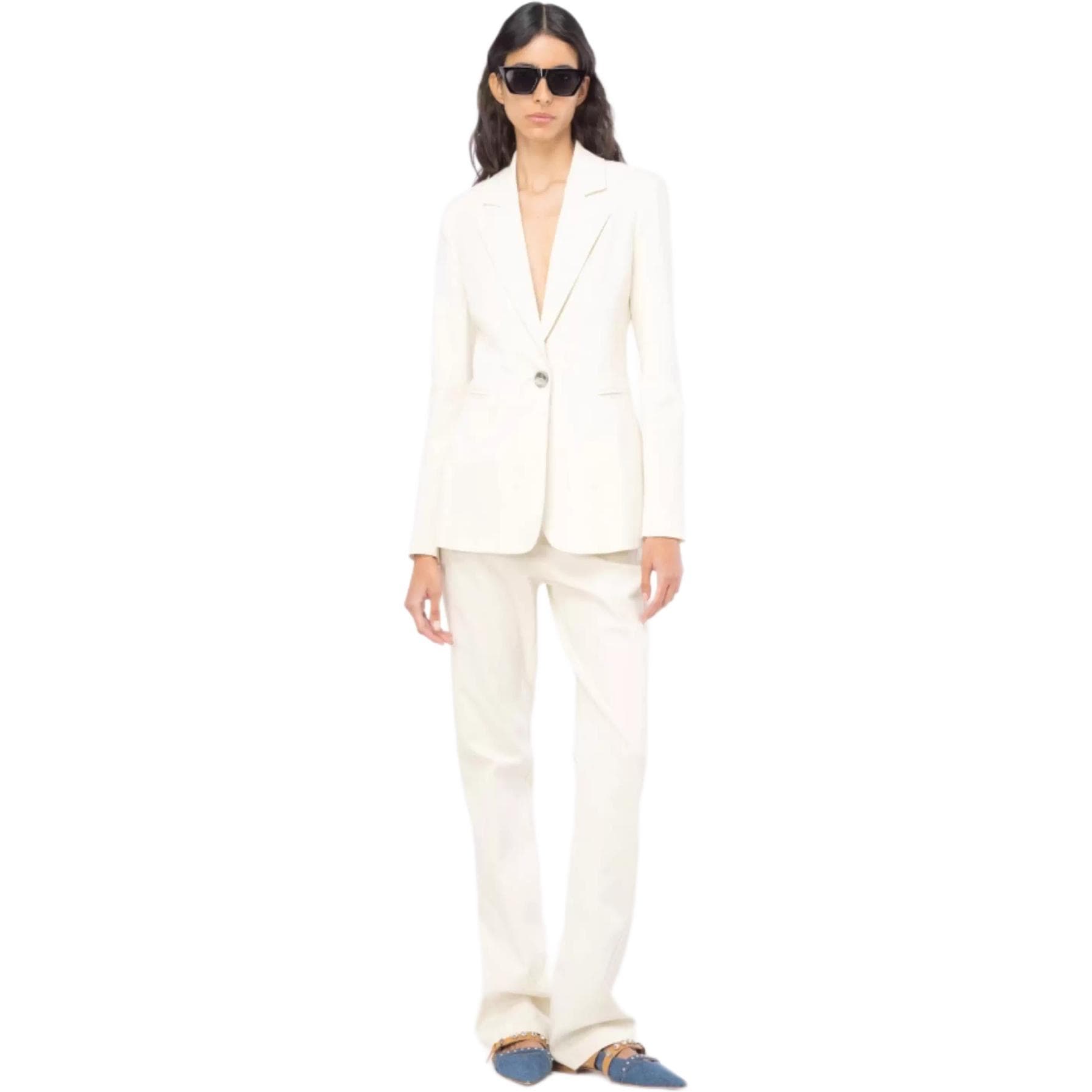 PINKO Dual-Fabric Single-Breasted Blazer - изображение 1