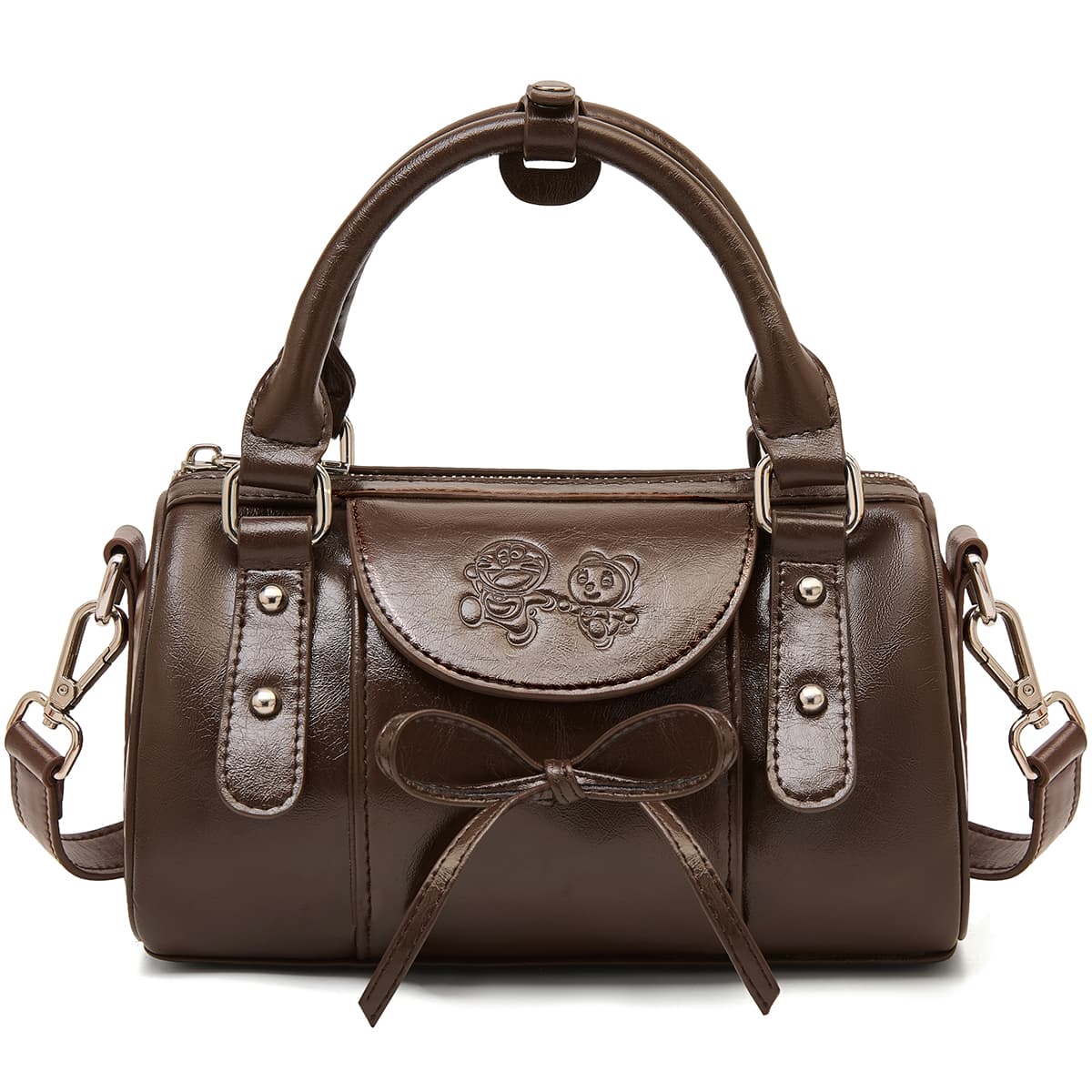 Сумка DoraemonA Artificial Leather One Shoulder Bag Женская Кофейно-Коричневая Белая - изображение 1