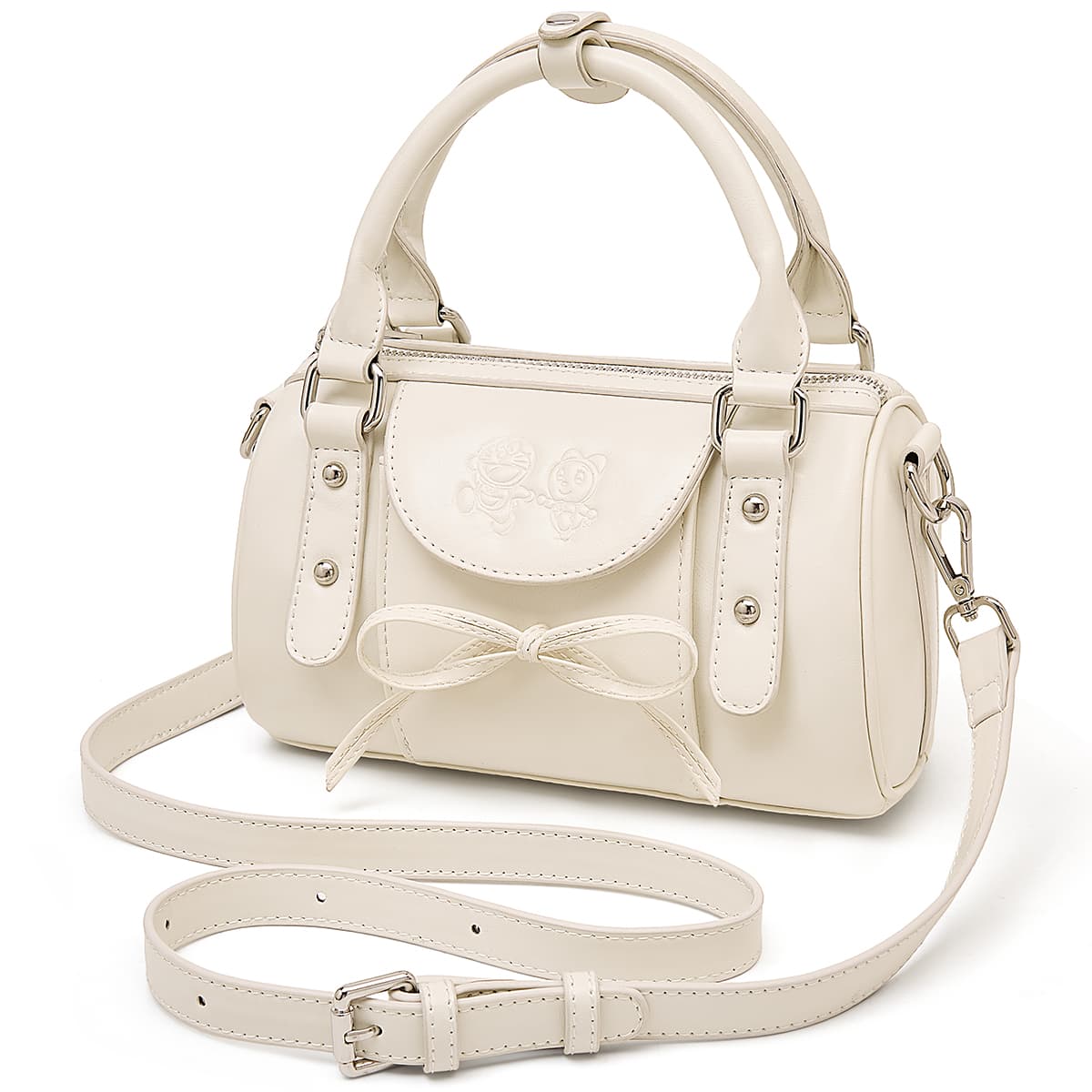 Сумка DoraemonA Artificial Leather One Shoulder Bag Женская Кофейно-Коричневая Белая - изображение 9