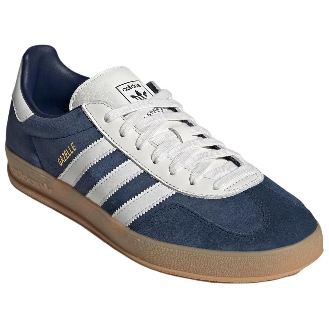 Кроссовки Adidas Originals Gazelle Кожа Кеды немецкой армии (GAT) Унисекс Индиго Белый - изображение 3