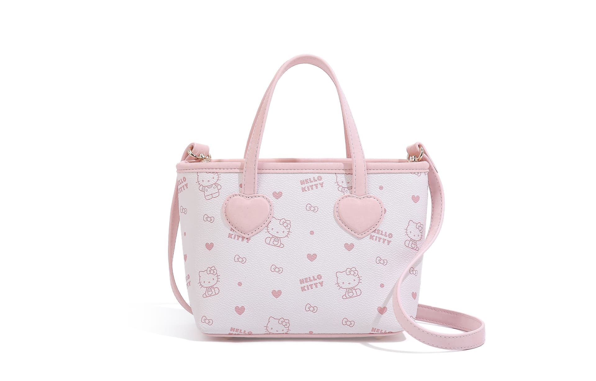 Сумка Sanrio Hello Kitty PU (полиуретан) Сумка Большая Женская Розовая Белая - изображение 1