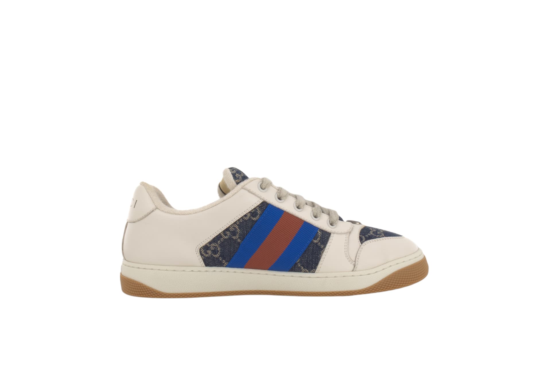 Кроссовки Gucci Screener Denim White Blue - изображение 2