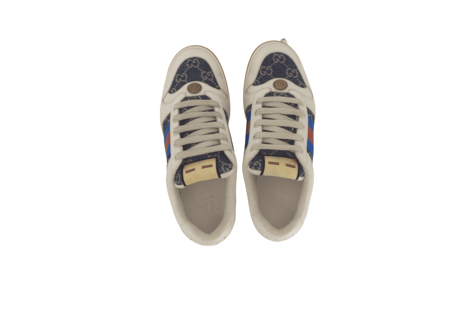 Кроссовки Gucci Screener Denim White Blue - изображение 4