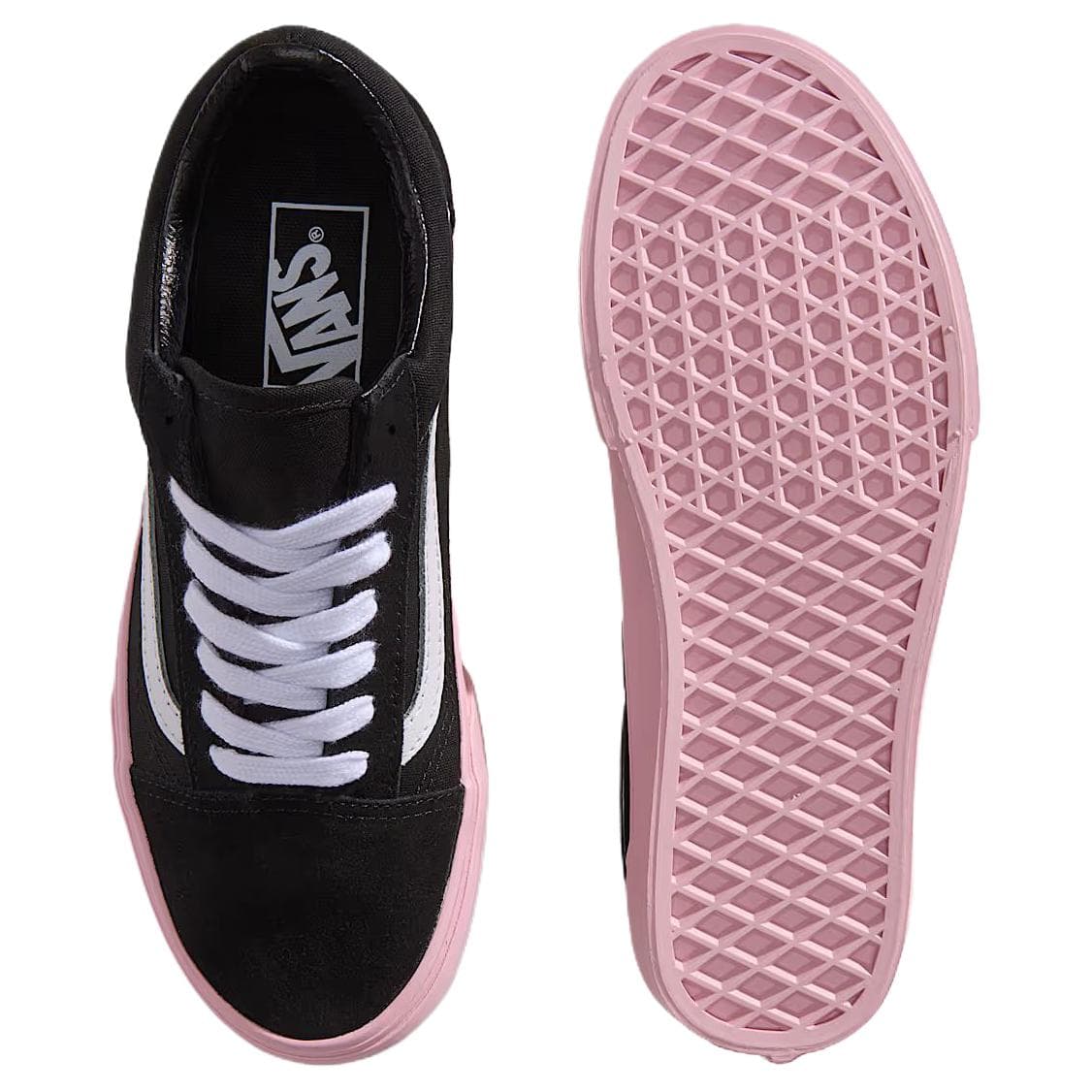 Кроссовки Vans Old Skool Low Топ Скейтборд Кроссовки Унисекс Черный Розовый - изображение 4