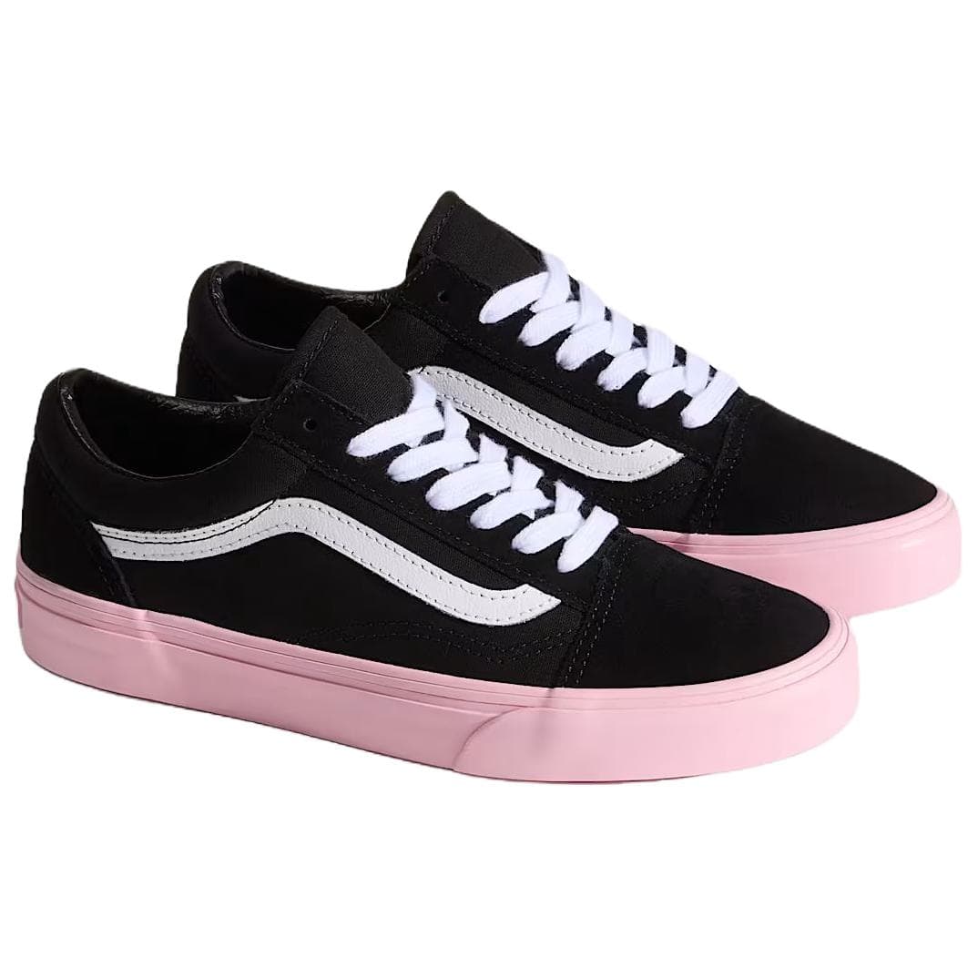 Кроссовки Vans Old Skool Low Топ Скейтборд Кроссовки Унисекс Черный Розовый - изображение 2