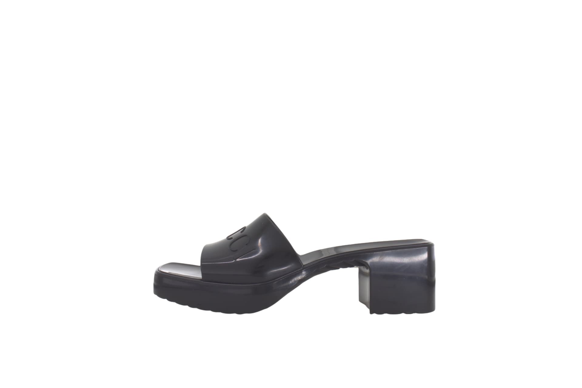 Сандалии GUCCI Rubber Slide 6cm - изображение 1