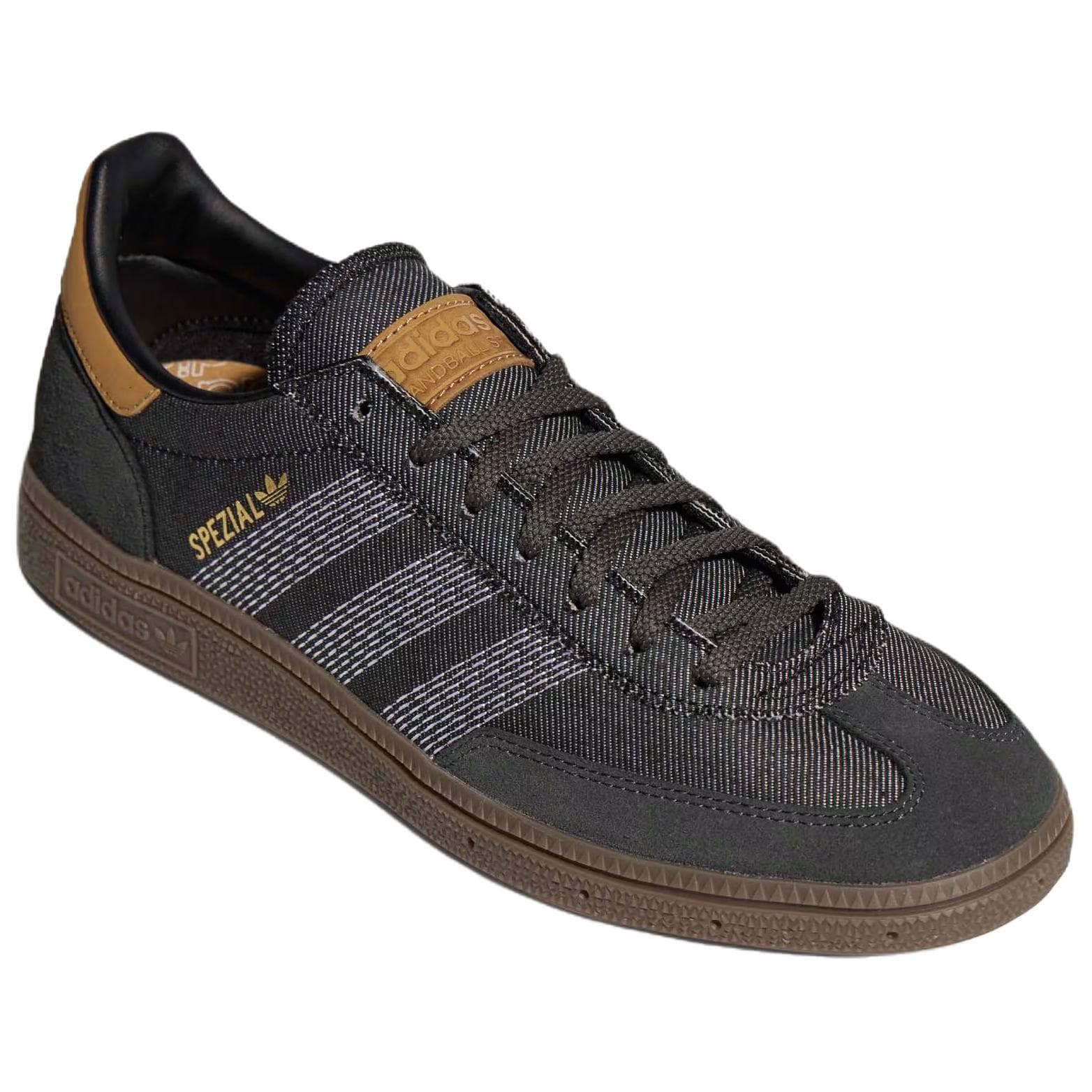 Кроссовки Adidas Originals HANDBALL SPEZIAL Замша Низкие Кеды немецкой армии (GAT) Унисекс Черные - изображение 3
