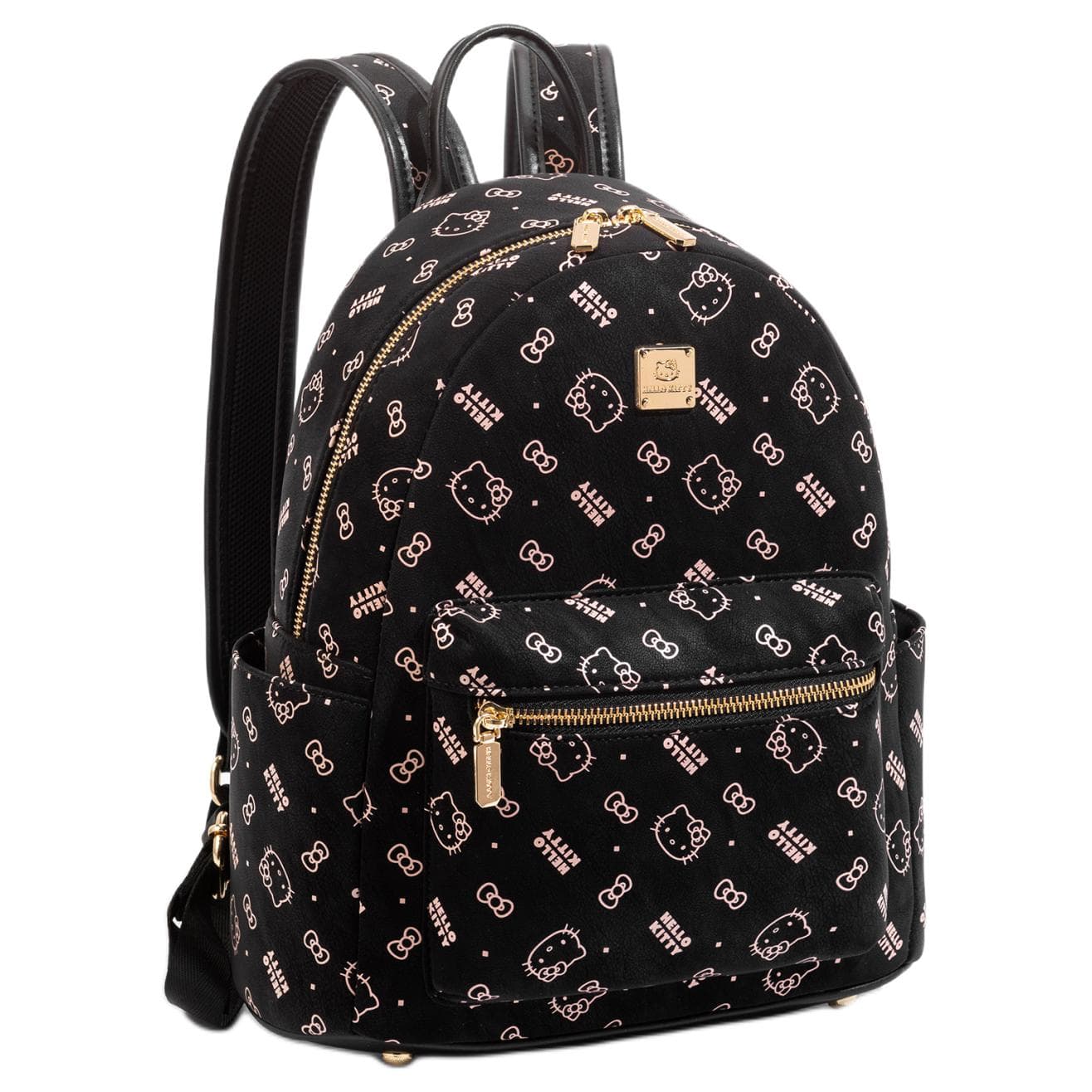 Рюкзак Sanrio Hello Kitty PU (полиуретан) Backpack Standard (стандартный) Женский Черный Золото Черный Розовый - изображение 2