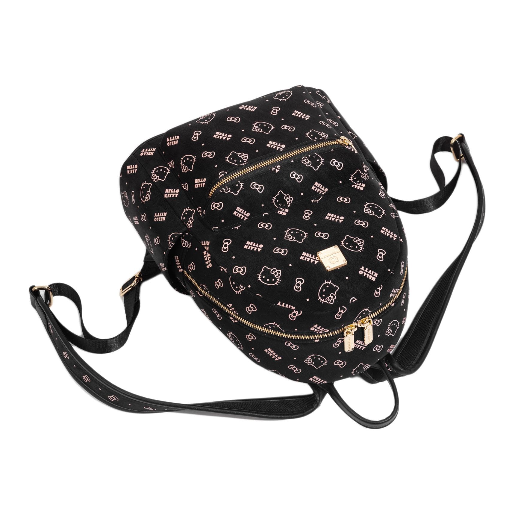 Рюкзак Sanrio Hello Kitty PU (полиуретан) Backpack Standard (стандартный) Женский Черный Золото Черный Розовый - изображение 6