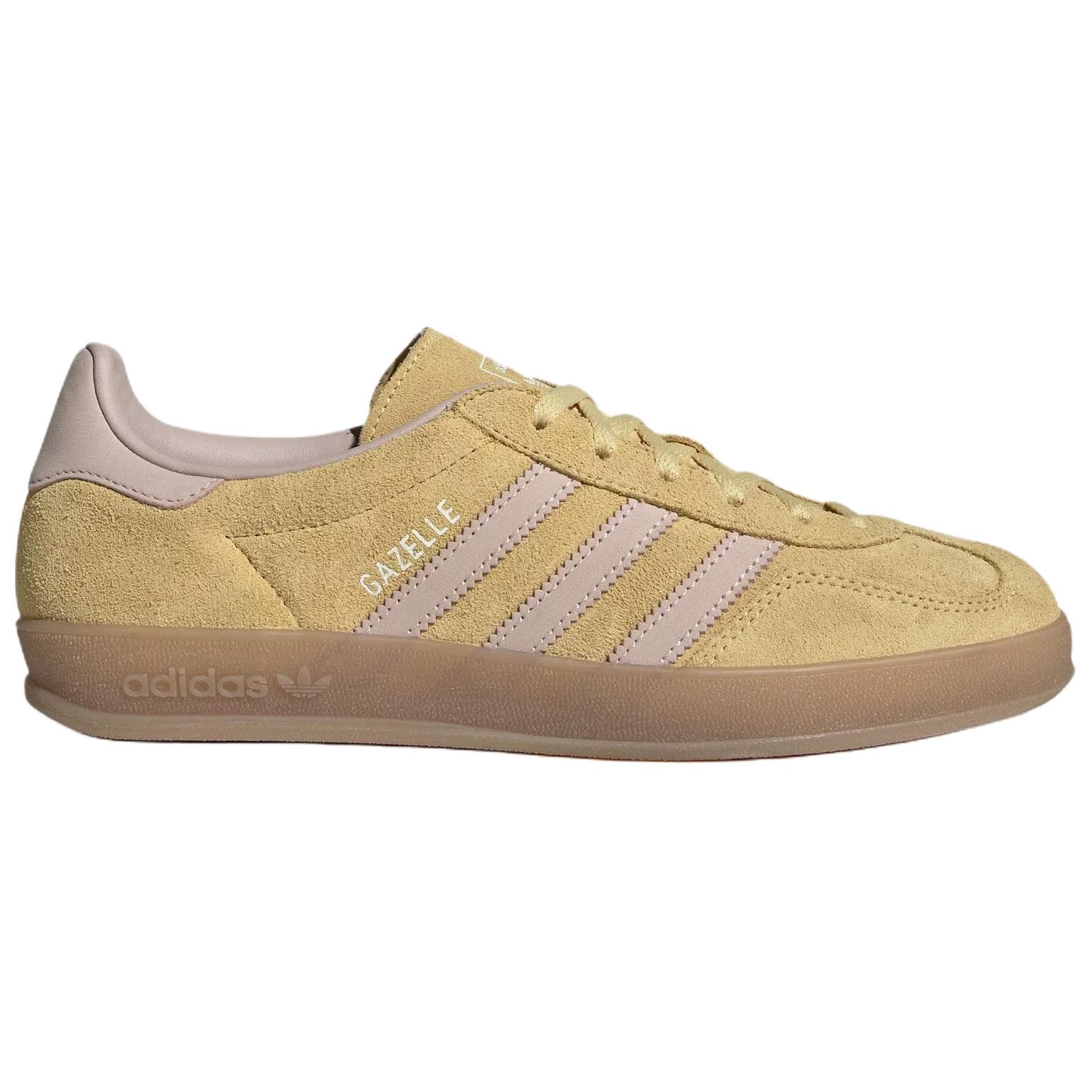 Кроссовки Adidas Originals GAZELLE INDOOR Кожаные кеды немецкой армии (GAT) Женские Смола Желтый - изображение 2