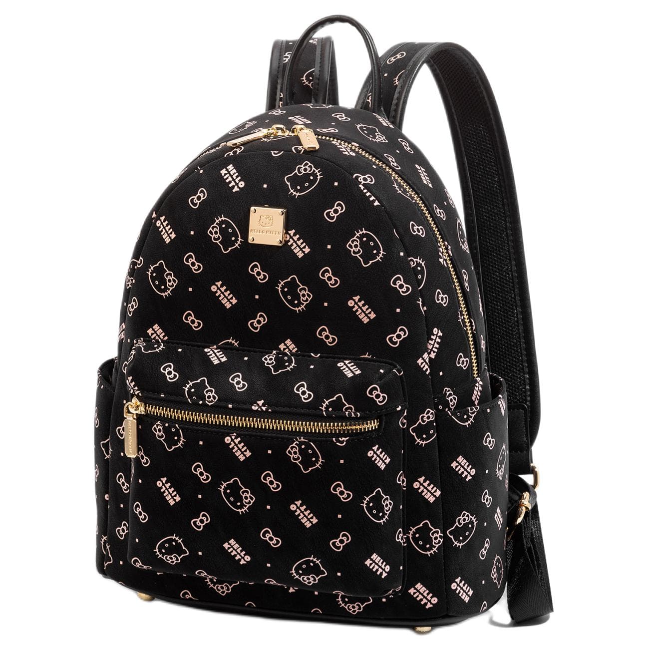 Рюкзак Sanrio Hello Kitty PU (полиуретан) Backpack Standard (стандартный) Женский Черный Золото Черный Розовый - изображение 3