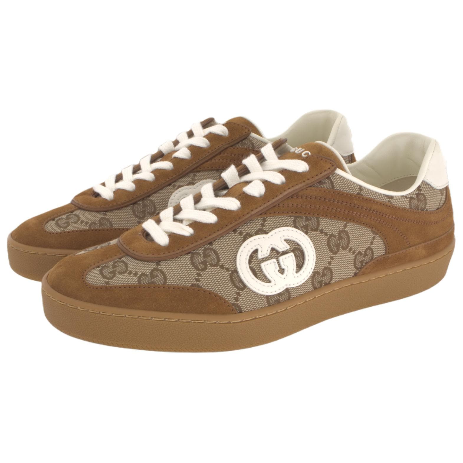 Кроссовки Gucci Brown Low-Top Sneakers - изображение 3