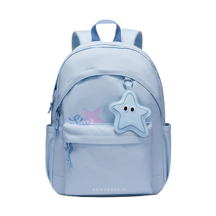 Рюкзак Converse 17L Рюкзак с фирменным звездным принтом, полиэстер, обычный размер, женский, цвет агатовый синий - изображение 1
