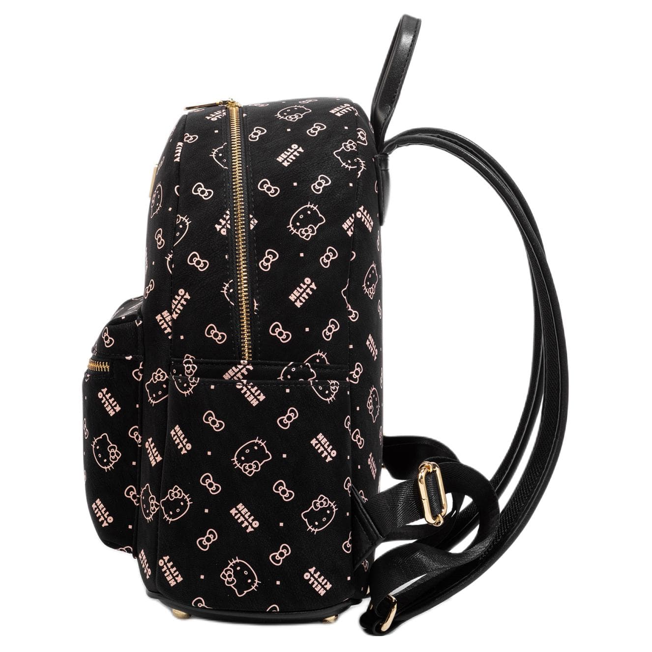Рюкзак Sanrio Hello Kitty PU (полиуретан) Backpack Standard (стандартный) Женский Черный Золото Черный Розовый - изображение 4