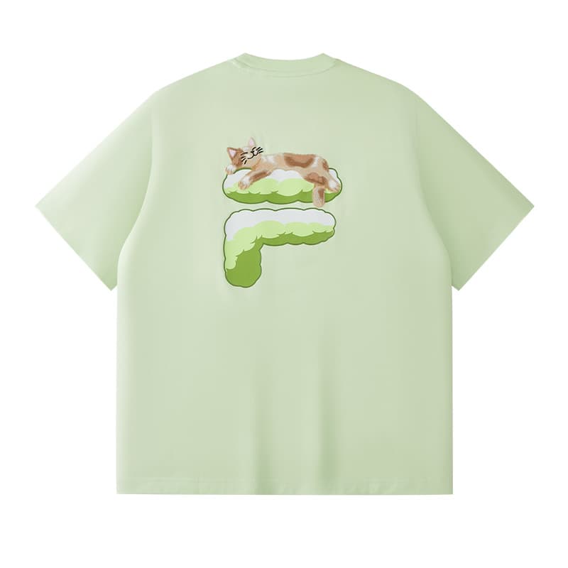 Футболка FILA FUSION FOB T Рубашка Унисекс Лаймово-зеленый - изображение 1